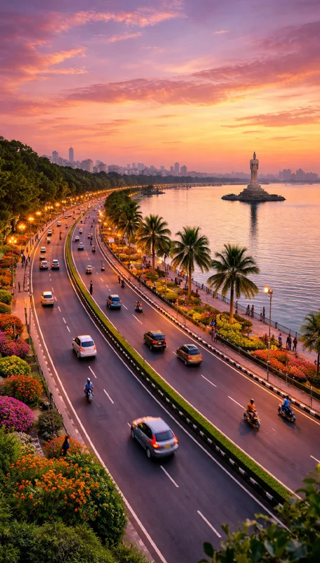 Necklace Road / Hussain Sagar – best lake view & nightlife area